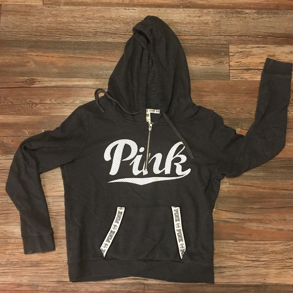 VS Pink Hoodie pullover with 3/4 zip